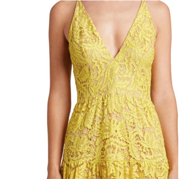 NEW Dress the Population Melina Dress - Canary Yellow - Picture 2 of 11